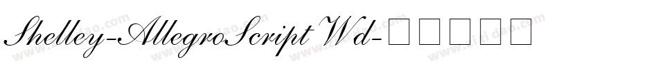 Shelley-AllegroScript Wd字体转换
